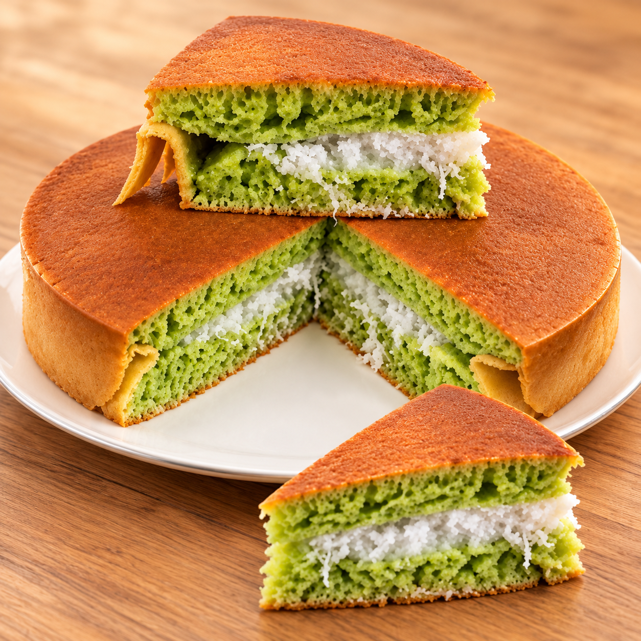 Bánh bò nướng kẹp dừa